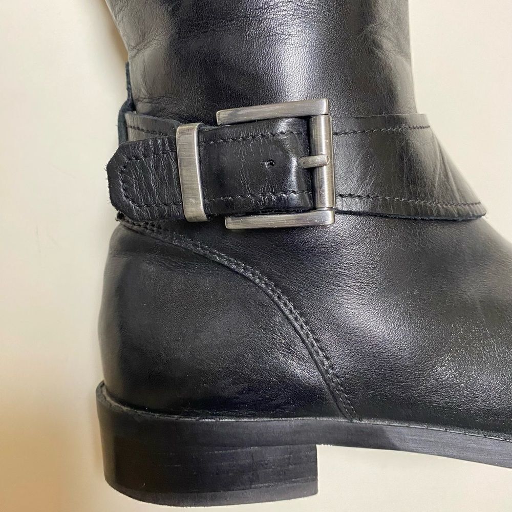Clarks Women’s Pita Arizona Black Leather Full Zip Knee High Riding Boots Sz 6.5 - Picture 8 of 16
